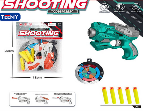 Plastic Soft Bullet Gun Promotional Toys Toy Guns Soft Bullets Soft Bullet Pistol - Soft Bullet Shooting Gun - Random Color