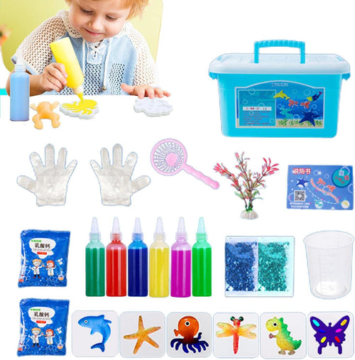 Handmade Water Toys Water Elf Set Ocean - Magic Water Toy Kit - Shape Mold Handmade Water Elves Toy, Marine Life Creature Toys for Kids