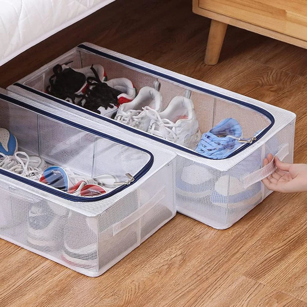 Transparent Storage Shoe Box Steel Structure Free Installation Shoe Cabinet to Prevent air Moisture Protection Shoes Clothing Toys Storage Box