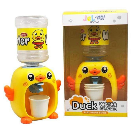 Mini Cute Simulation Duck Water Dispenser Set Toy – Educational Playhouse Drinking Fountain Toy for Kids | Pretend Play Furniture Gift - Random Color