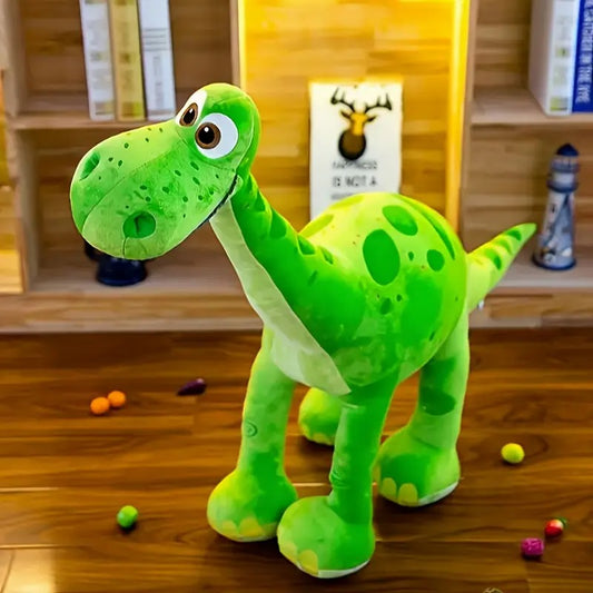 Green Collar Dinosaur Stuffed Toy – Soft Plush Dinosaur Doll for Kids, Toddlers &amp; Babies – Cute Cartoon Dino with Green Neck Scarf – Perfect for Snuggling, Gifting &amp; Nursery Decor