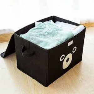 Panda Box - Storage Box - Cartoon Storage Box - Multipurpose Foldable Cube Storage Bin for Kids | Adorable Panda / Animal Design | Toys, Clothes &amp; Books Organizer (Random Color)