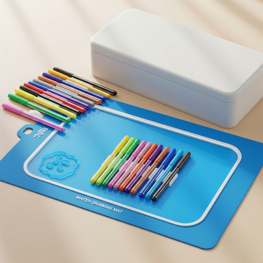 Reusable Water Drawing Mat for Kids – Educational Alphabet &amp; Number Learning Toy with Magic Pens