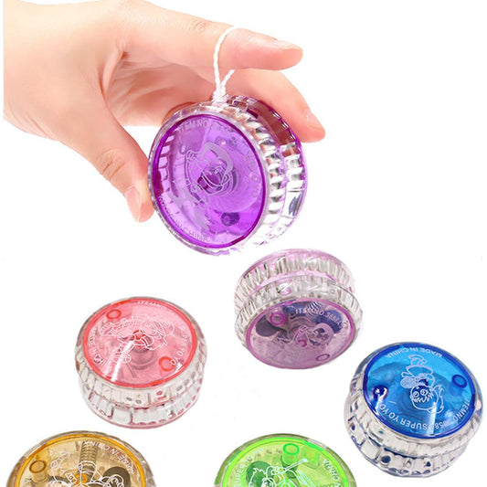 Light-Up Yo-Yo Toy for Kids – Colorful Flashing LED Yo-Yo for Boys &amp; Girls – Fun Classic Spinning Toy for Beginners, Party Favors, Gifts &amp; Outdoor Play - Random Color